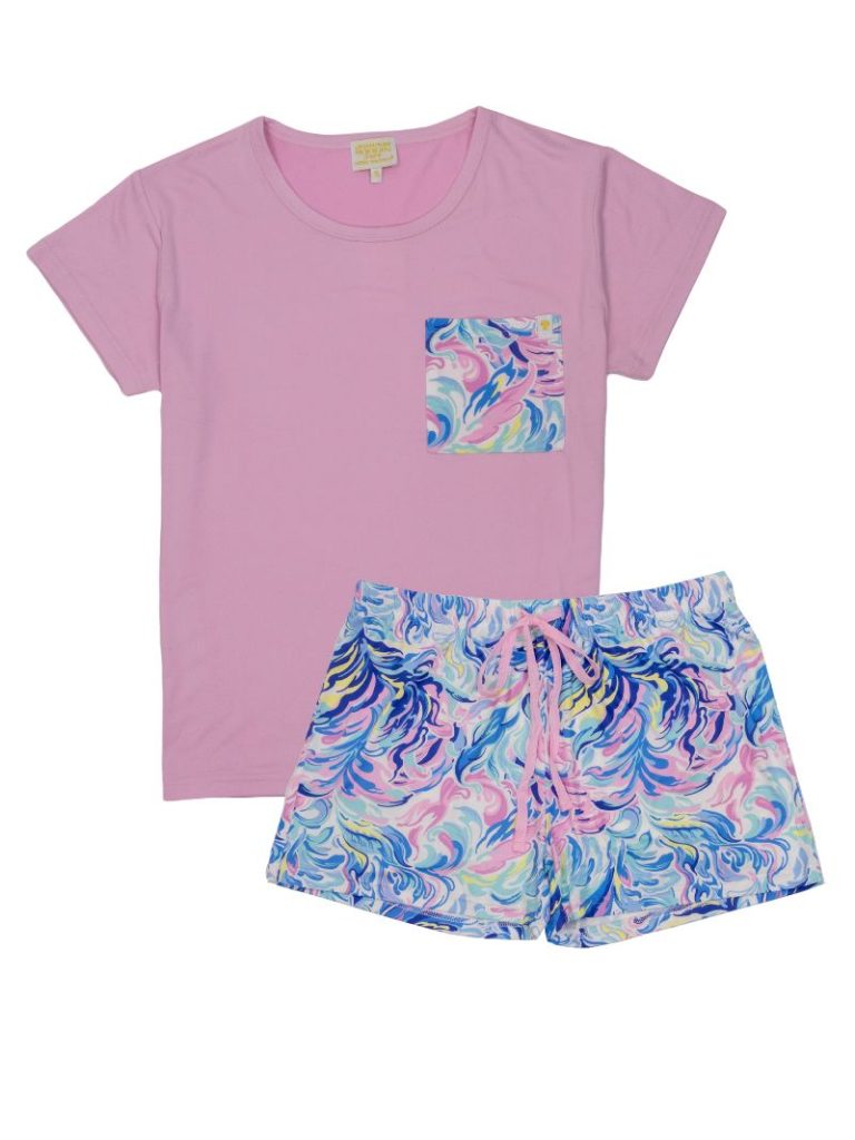Simply Southern Tee & Shorts Pajama Set - Watercolor 0125-PJ-TSHRTSET-WTRCLR