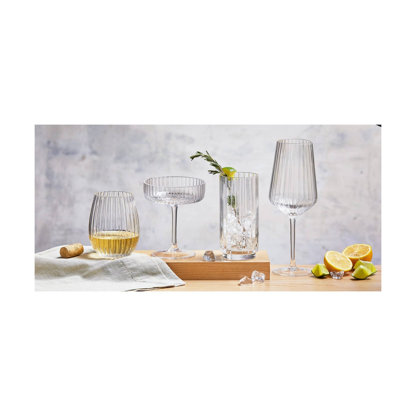 Gramercy Fluted Stemless Wine