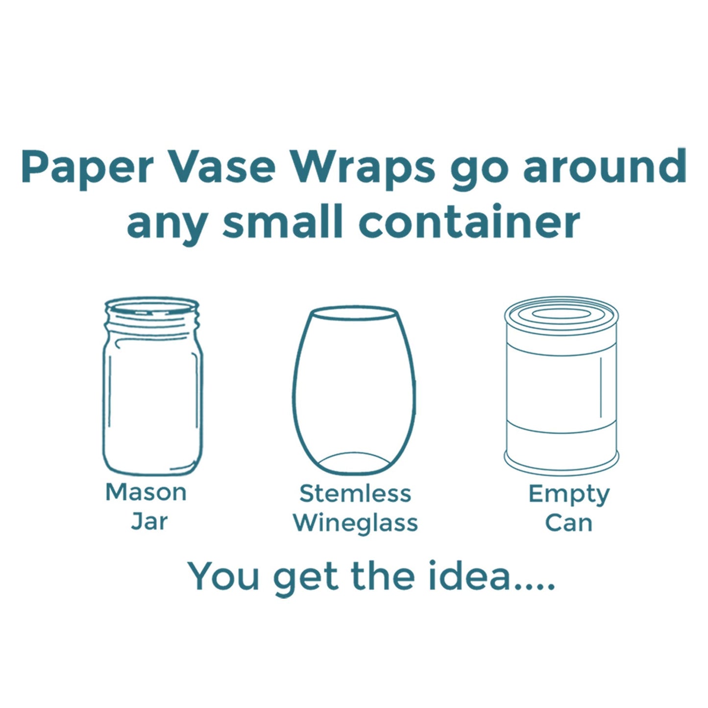 Blue Chinoiserie Paper Vase Wraps | Set of 3