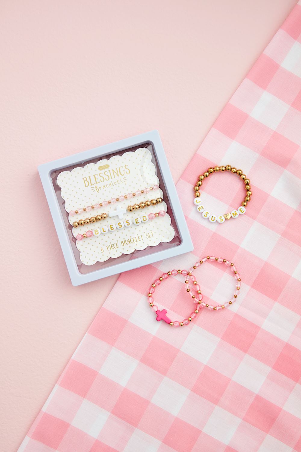 Girls Cross Beaded Bracelets