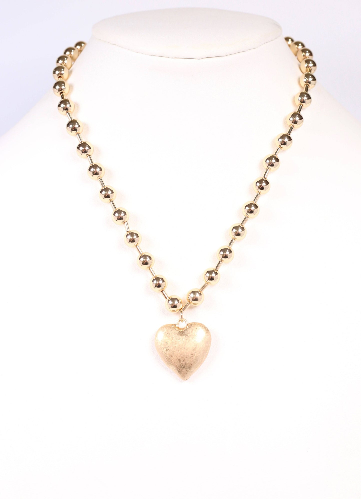 Caroline Hill Deedra Heart Necklace GOLD