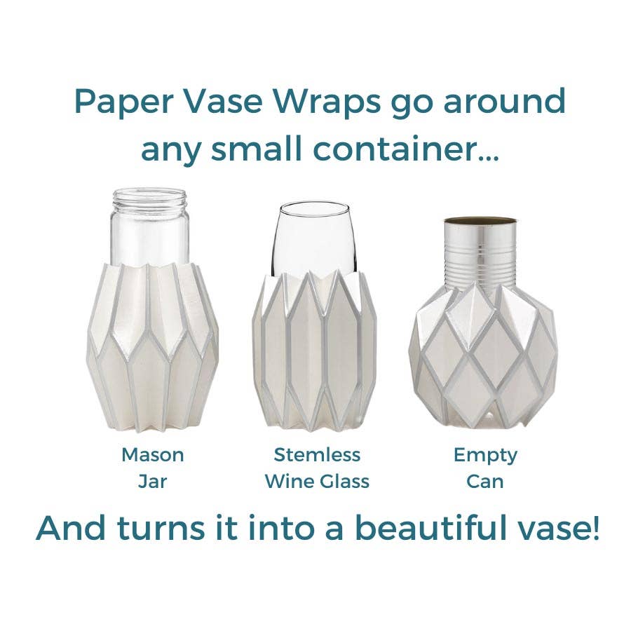 Tiffany Blue Paper Vase Wraps | Set of 3