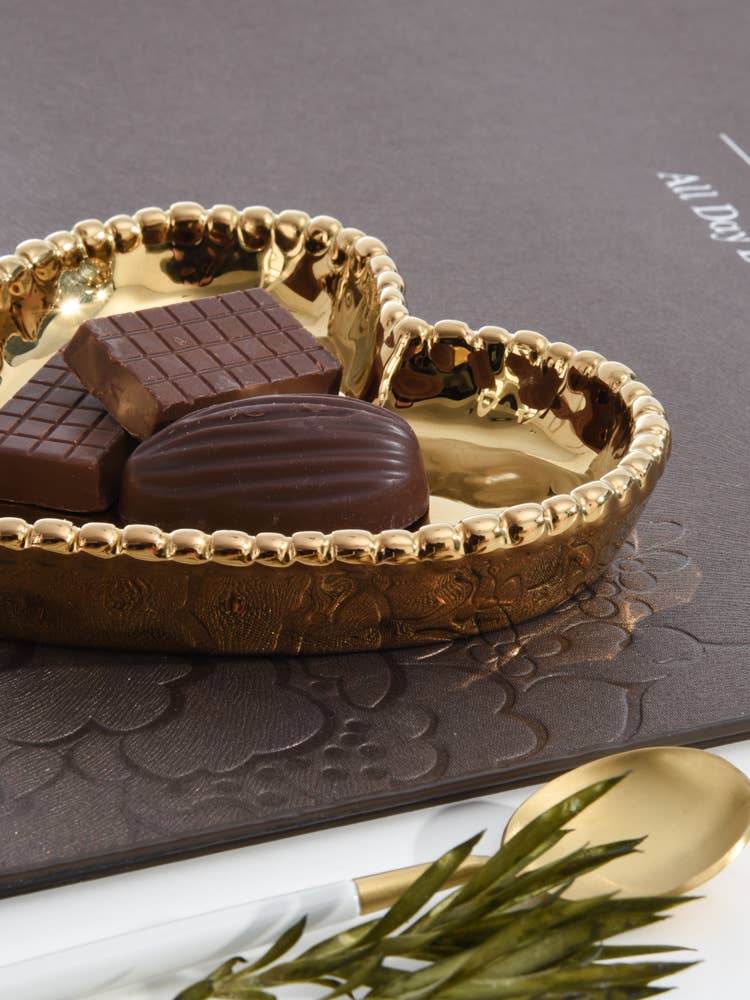 Mini Heart Dish Gold