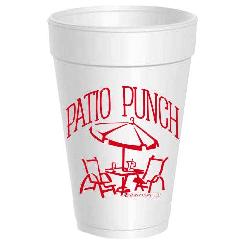 Patio Punch - 16oz Styrofoam Cups - 10 pack