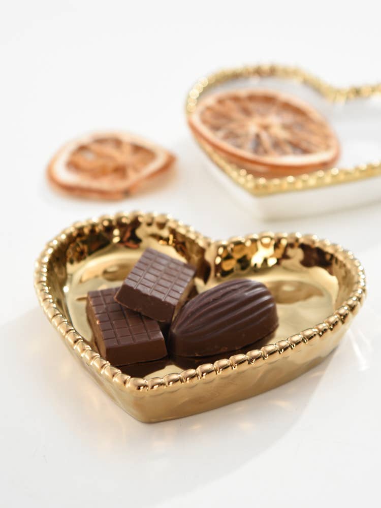 Mini Heart Dish Gold