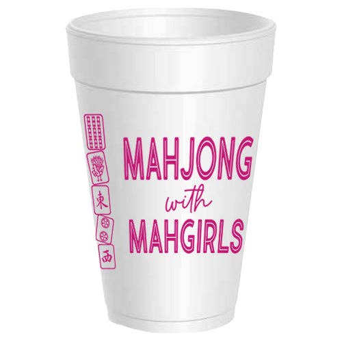 Mahjong with Mahgirls 16oz Styro Cups - 10 pack