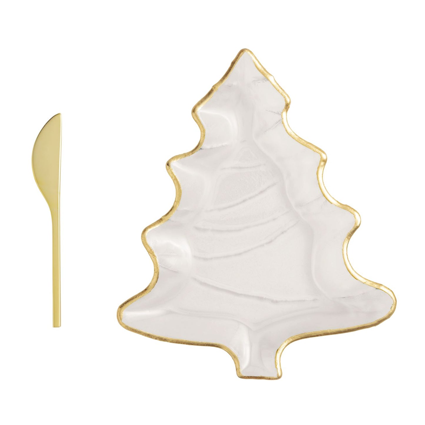 Gold Glass Cheese Set