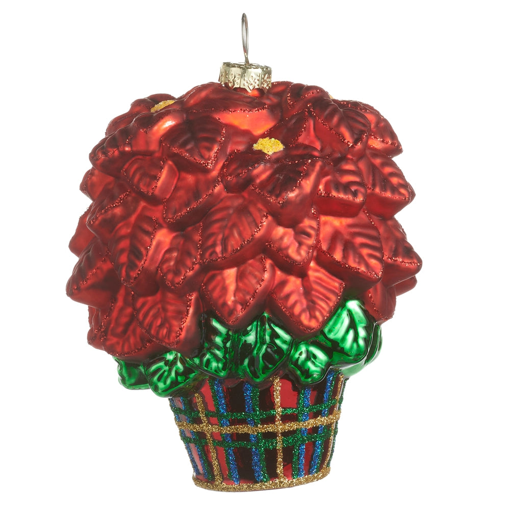 4" Poinsettia Ornament