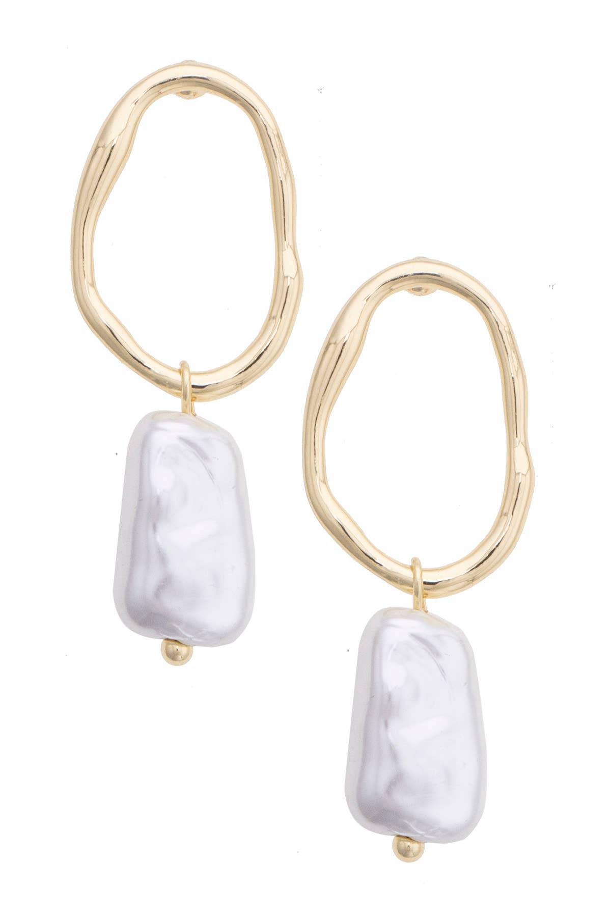 Riviera Pearl Drop Earrings in Ivory