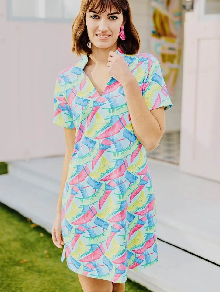 Montauk Palm Paradise Mint Dress