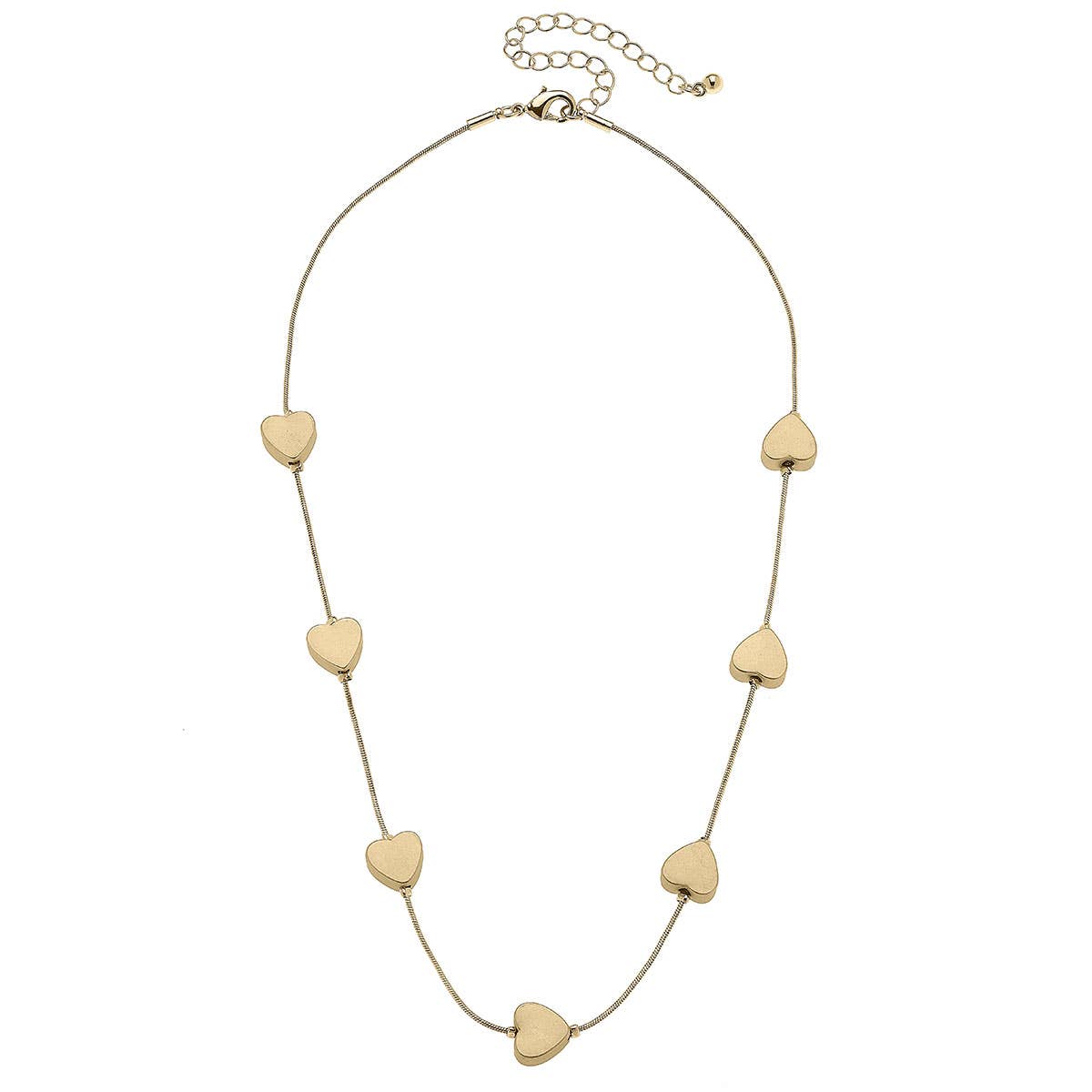 Elena Children’s Station Necklace in Satin Gold