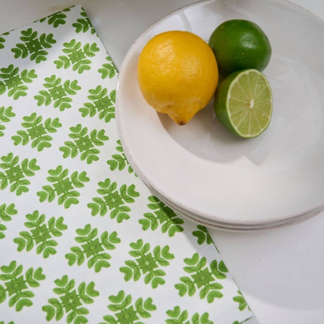 Laura Park Brushstrokes Green Tea Towel