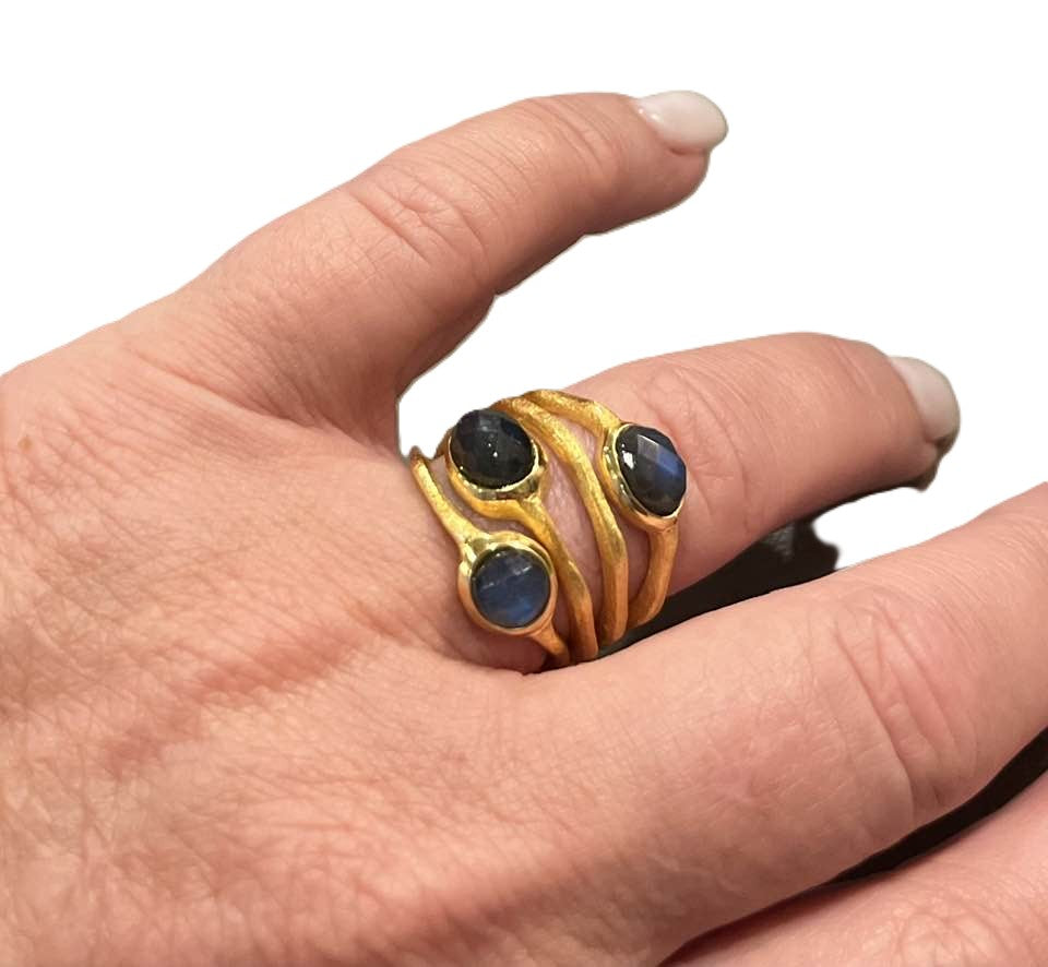 Betty Carre Zamira Ring - Deep Blue Stones