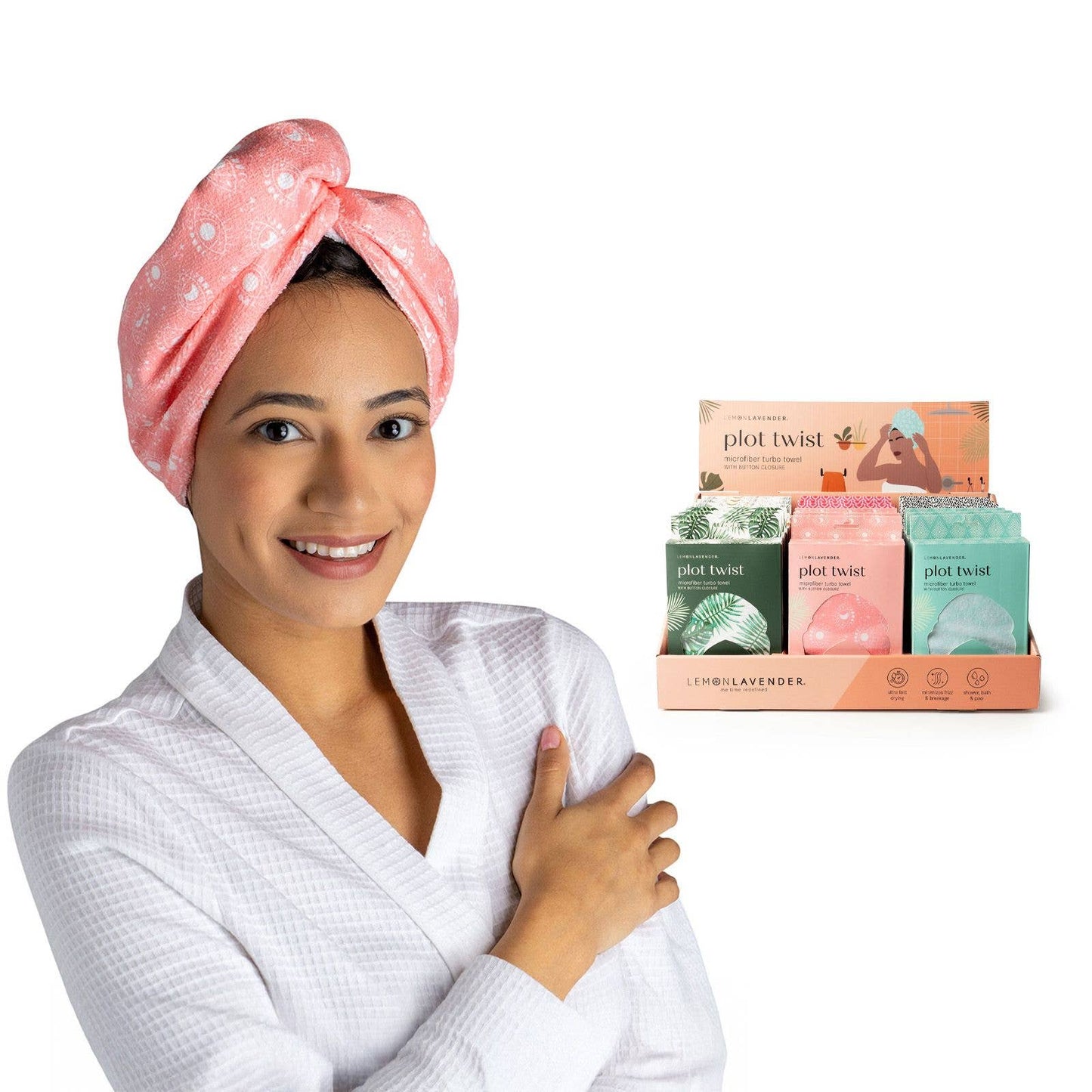Lemon Lavender Plot Twist Turbo Towel Assortment