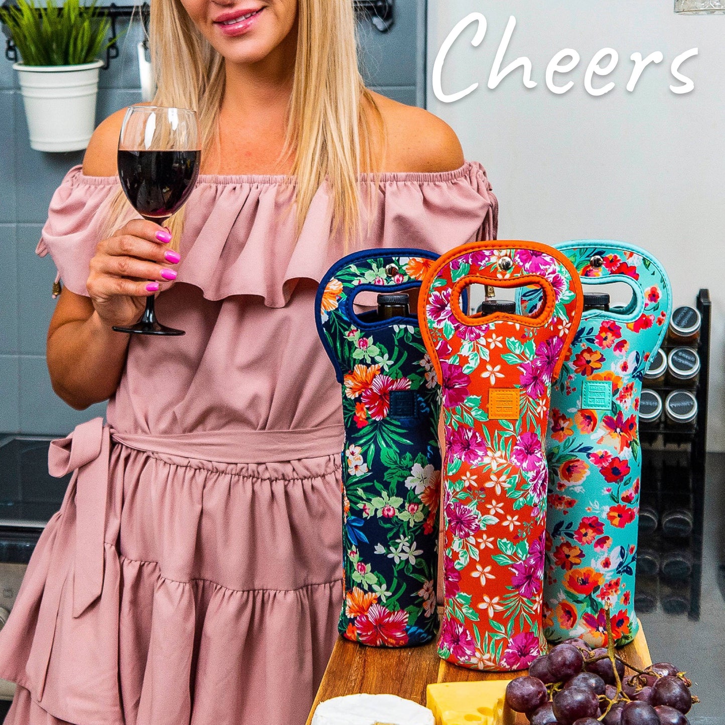 Insulated Wine Tote Neoprene