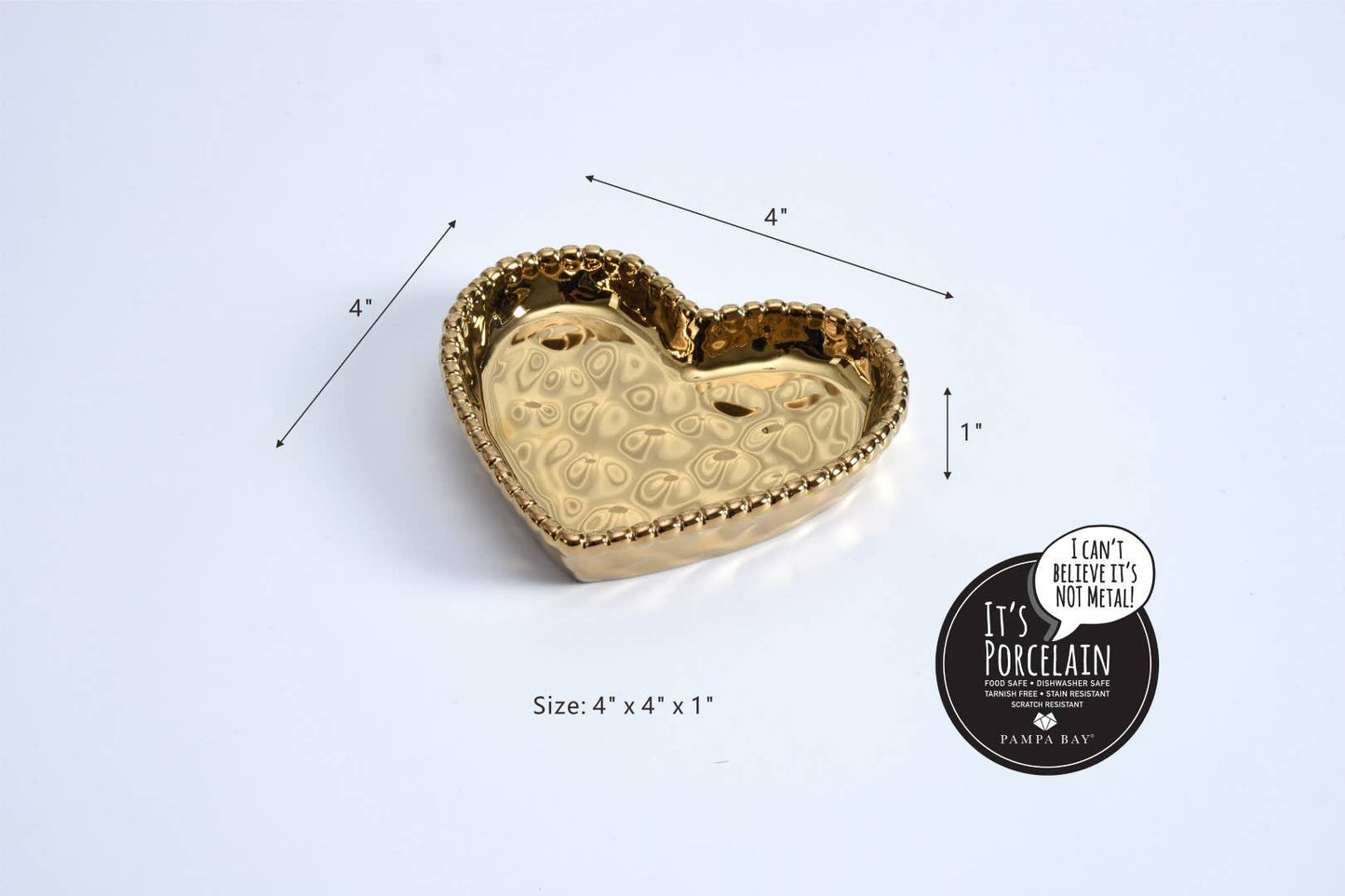 Mini Heart Dish Gold