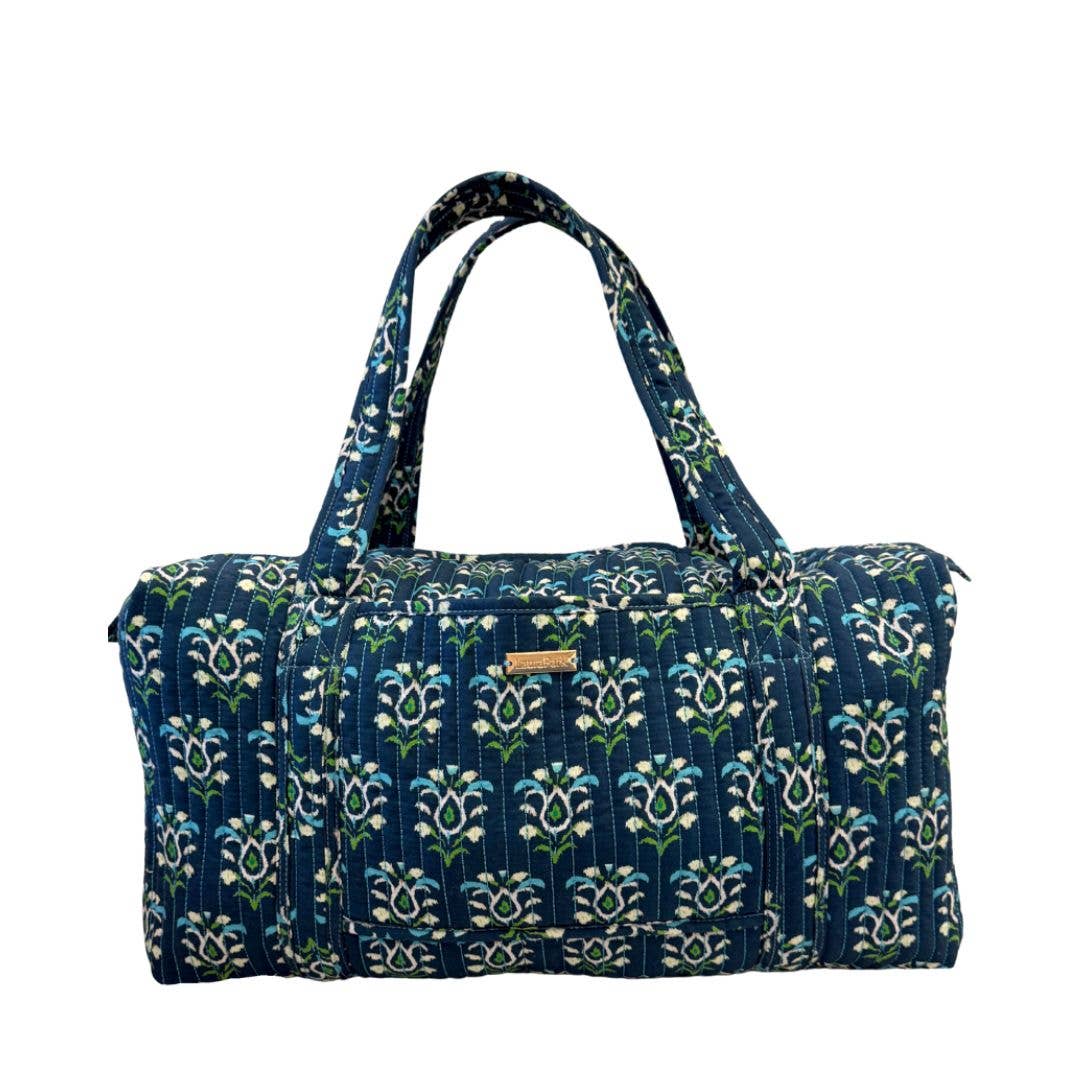 Laura Park Rosemary Indigo Quilted Signature Duffle Bag