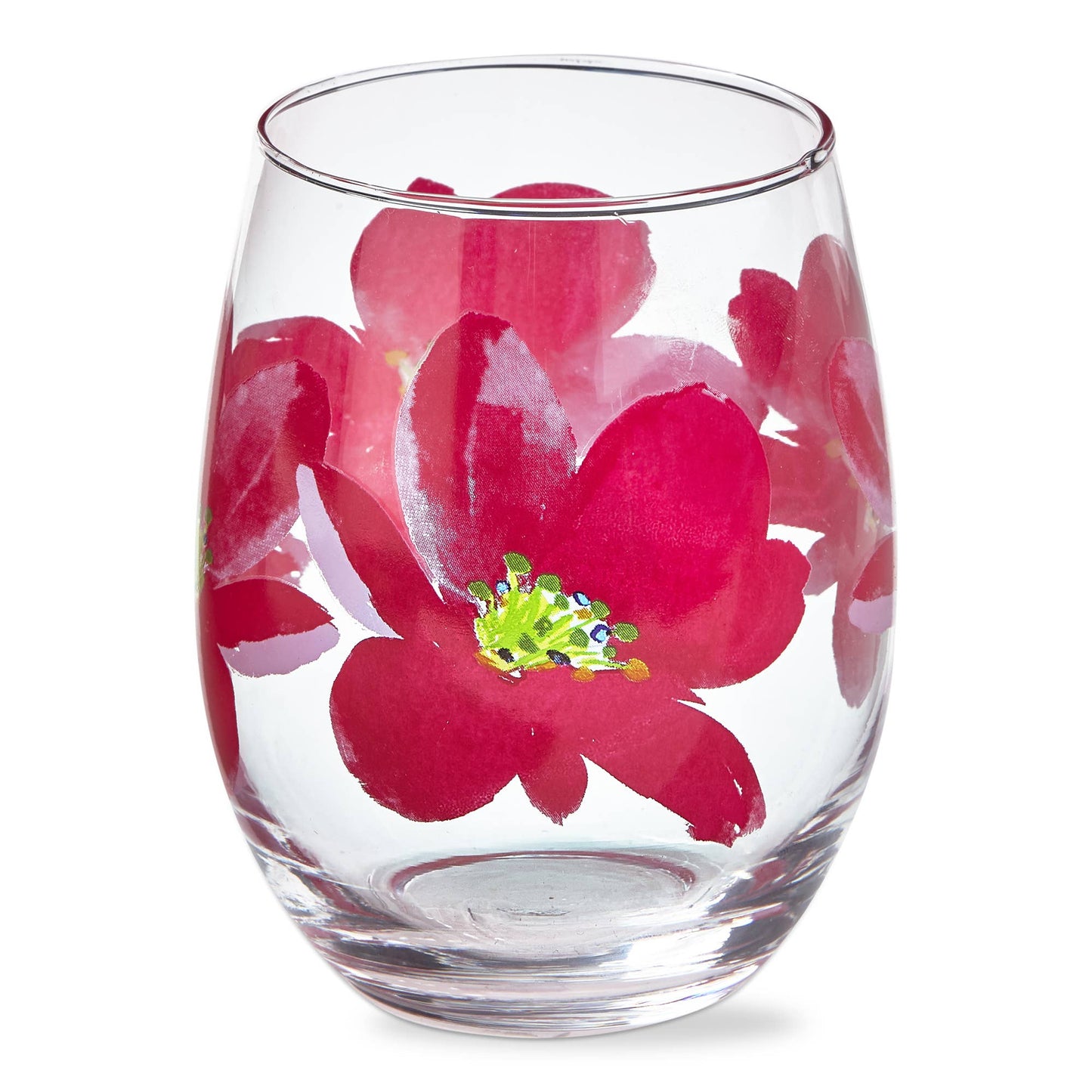 Springtime Stemless Wine Glass - Pink