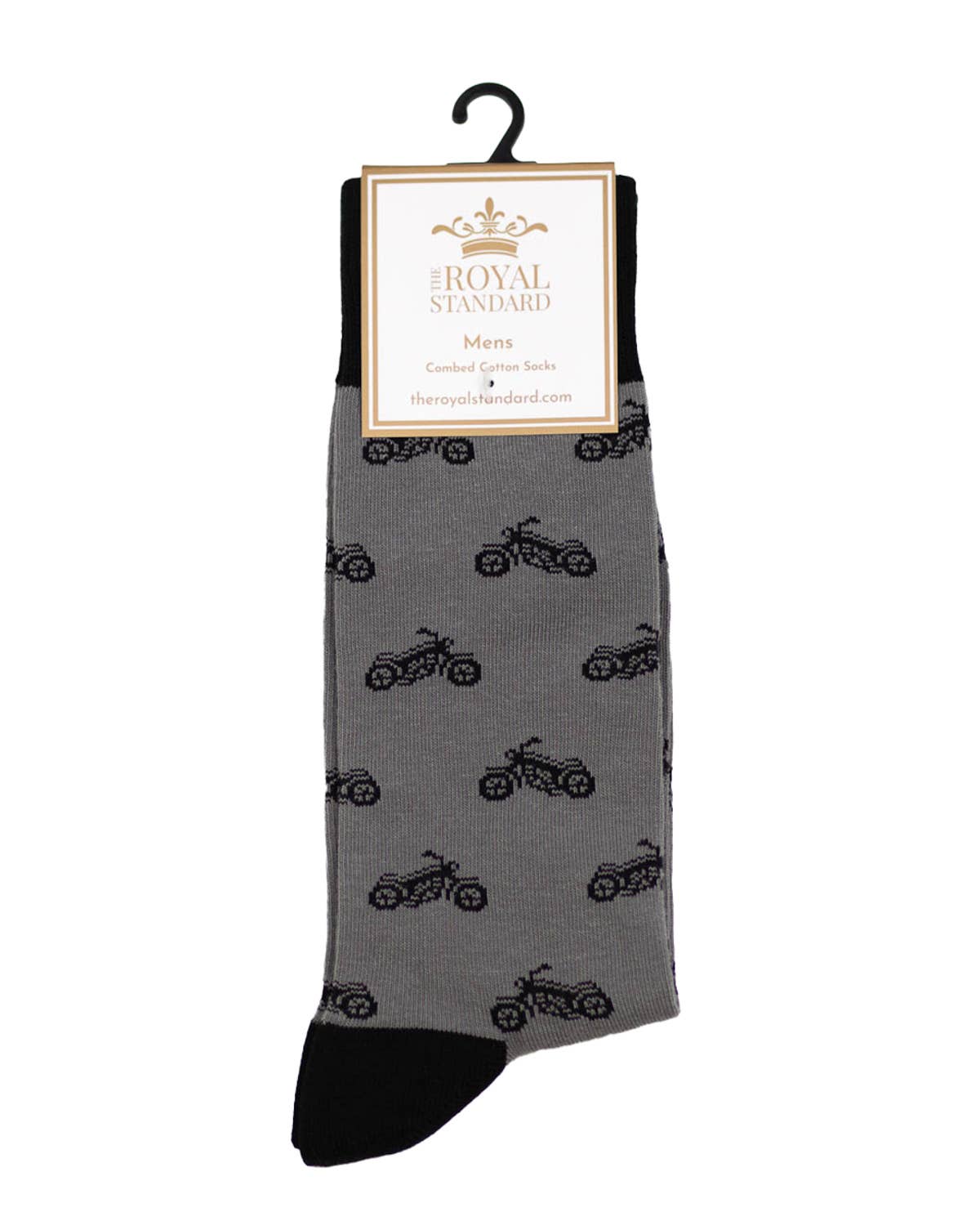 Men's Motorcycle Socks Gray/Black One Size