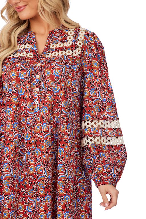 Barlowe Rust Print Dress