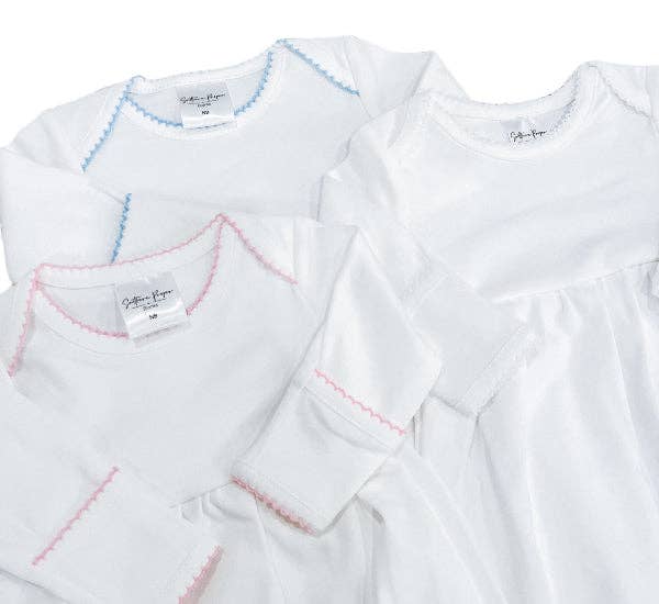 Newborn Baby Gowns - Picot Trim