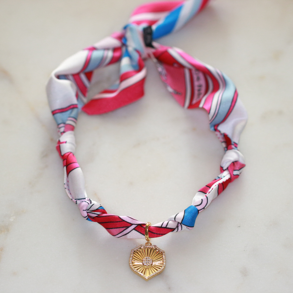 Scarf Necklace Wrapped in Strength