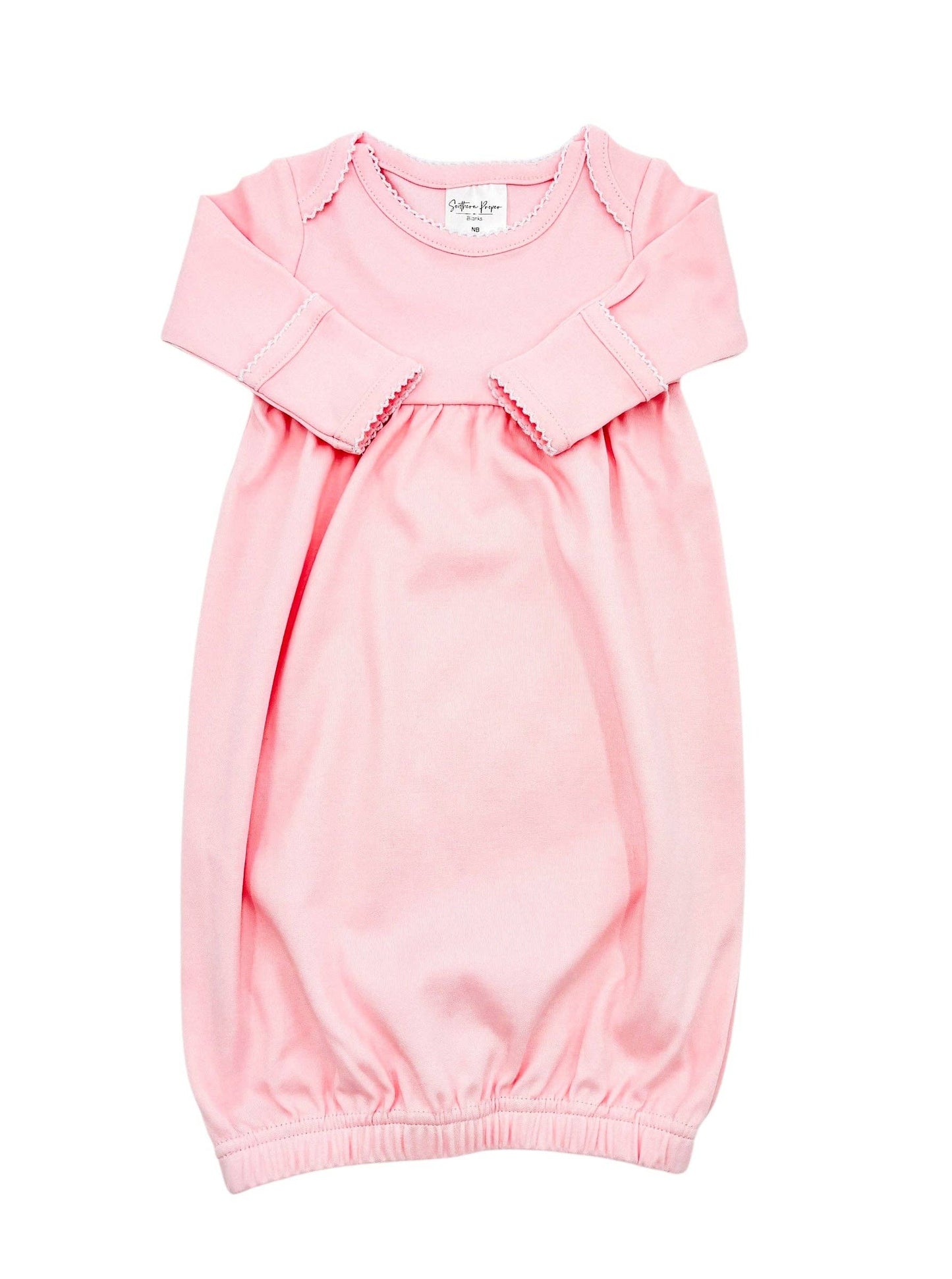 Newborn Baby Gowns - Picot Trim