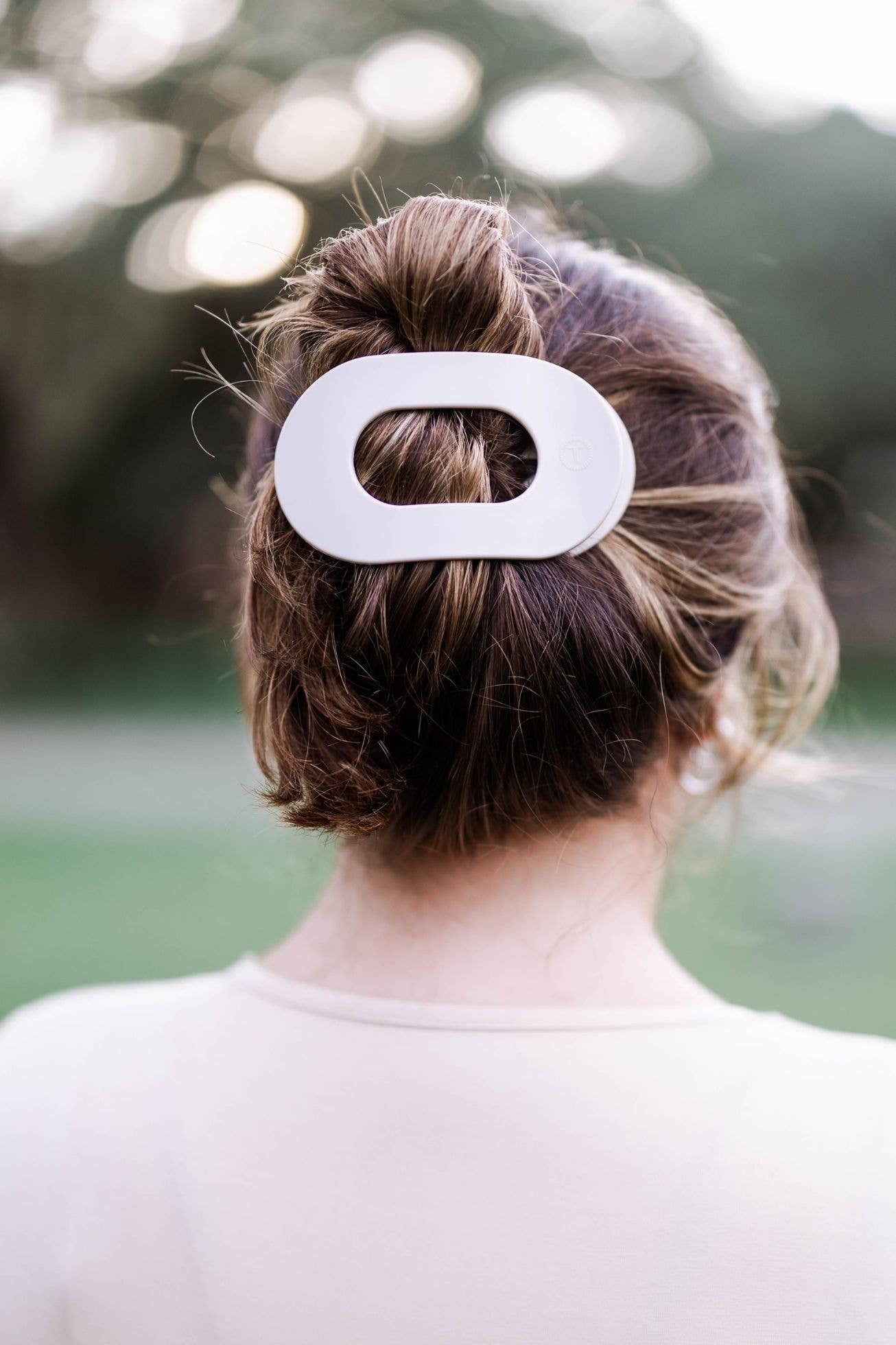 Teleties Large Flat Round Hair Clip