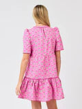 Adelyn Deco Lilies Fuchsia Dress