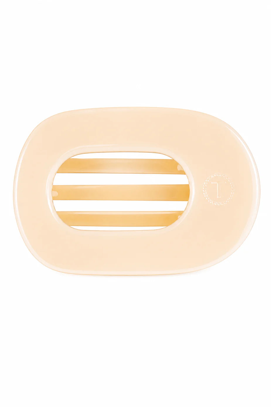 Round Flat Hair Clip | Small | Almond Beige
