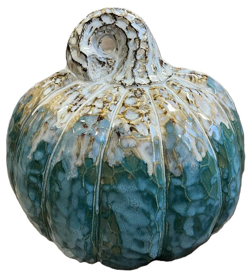 Glazed Pottery Pumpkins ( 4 Glazes )