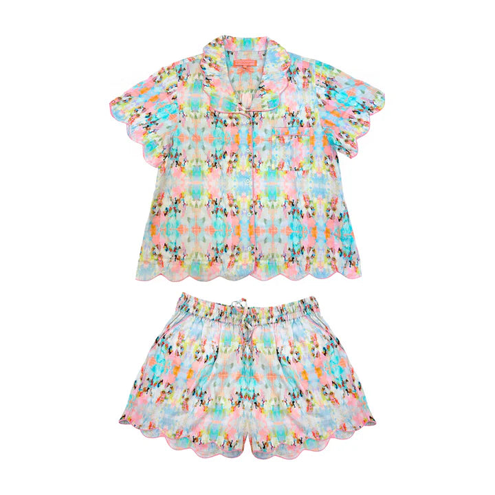 Laura Park Brooks Ave Scalloped Short Pj Set