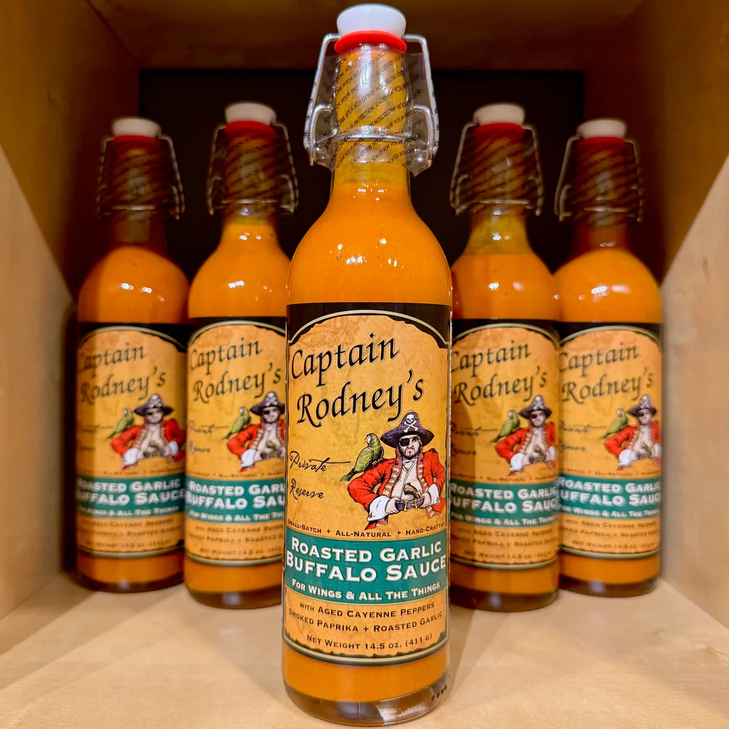 Captain Rodney's Roasted Garlic Buffalo Sauce 14.5 oz.