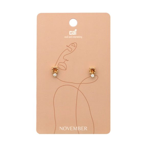 Cai Duo Sparkling Birthstone Earrings