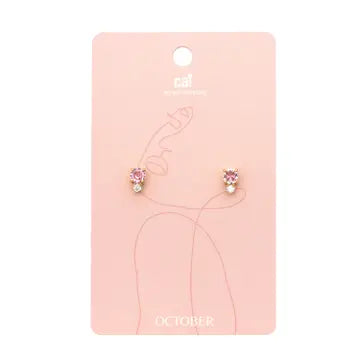 Cai Duo Sparkling Birthstone Earrings