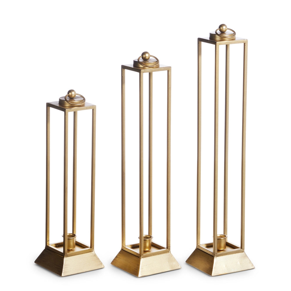 Gold Candle Lanterns ( 3 Sizes )