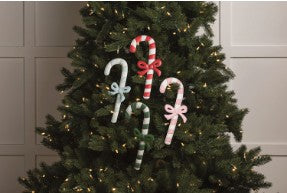 Tin Candy Cane Ornaments 12"