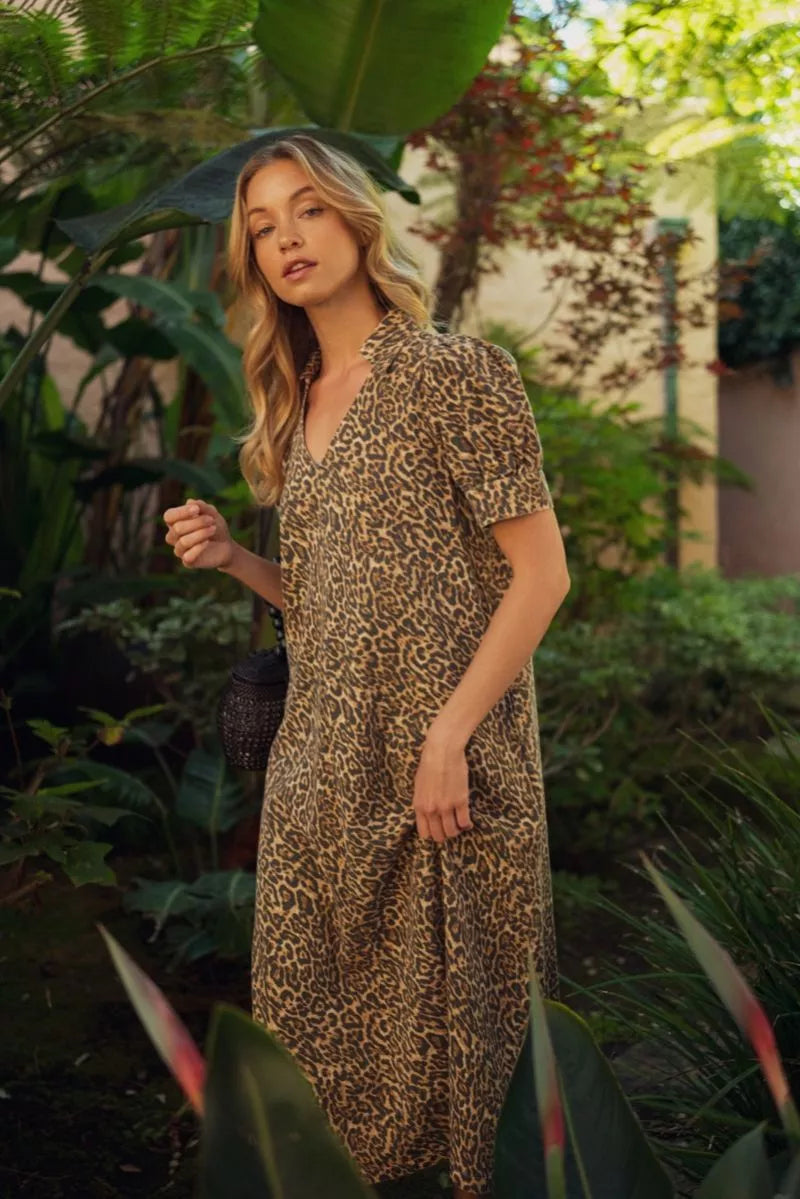 Cheetah Print Spring Dress (S-L)