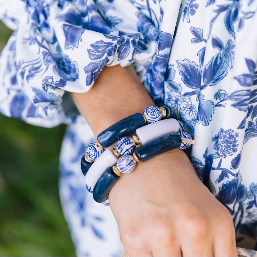 Leilani Chinoiserie Stretch Bracelets