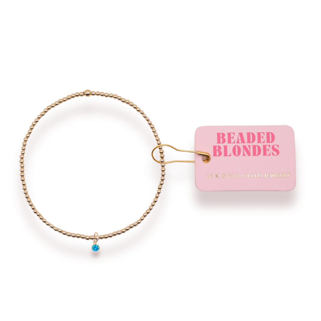 Beaded Blondes Birthstone Charm Bracelets