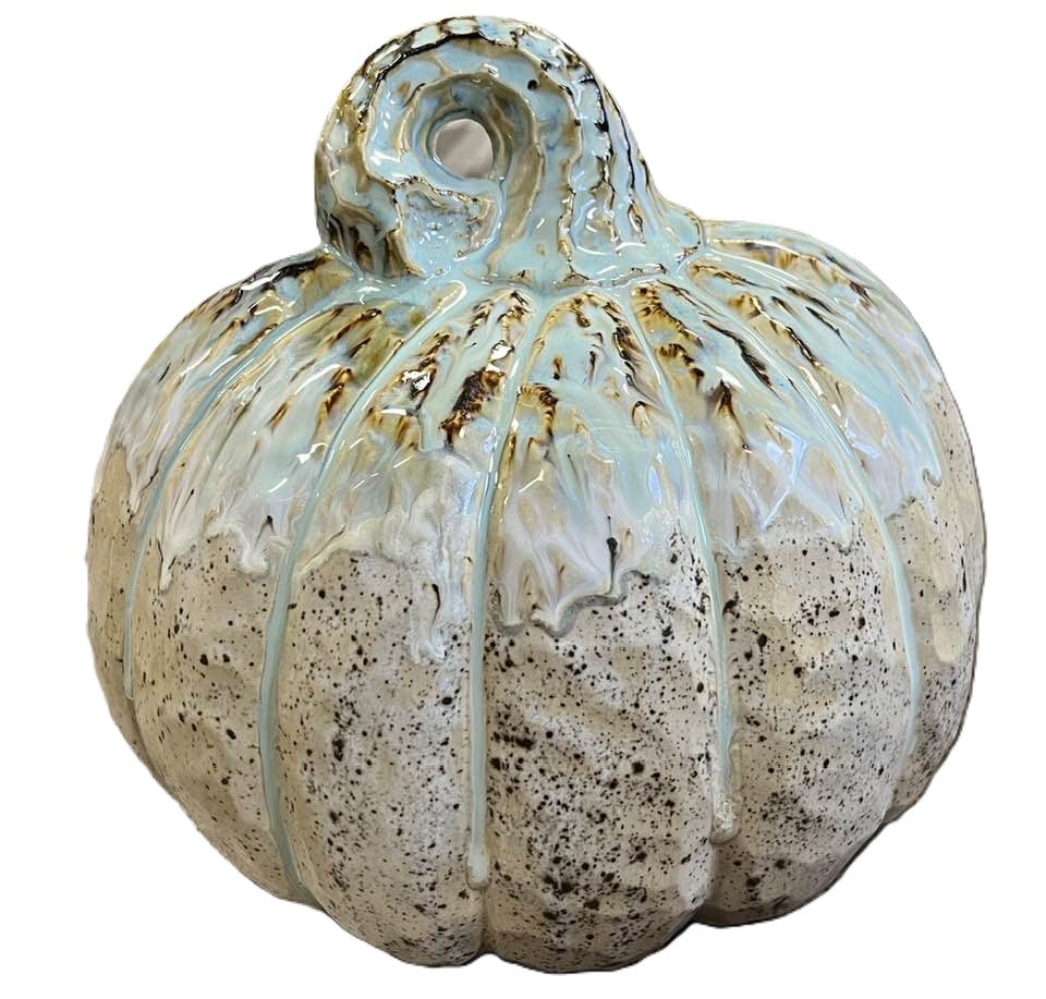 Glazed Pottery Pumpkins ( 4 Glazes )