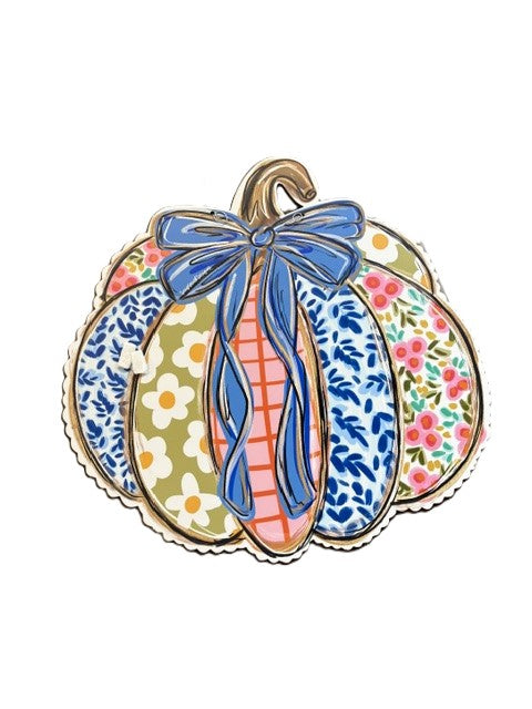 Fall Patchwork Pumpkin Door Hanger