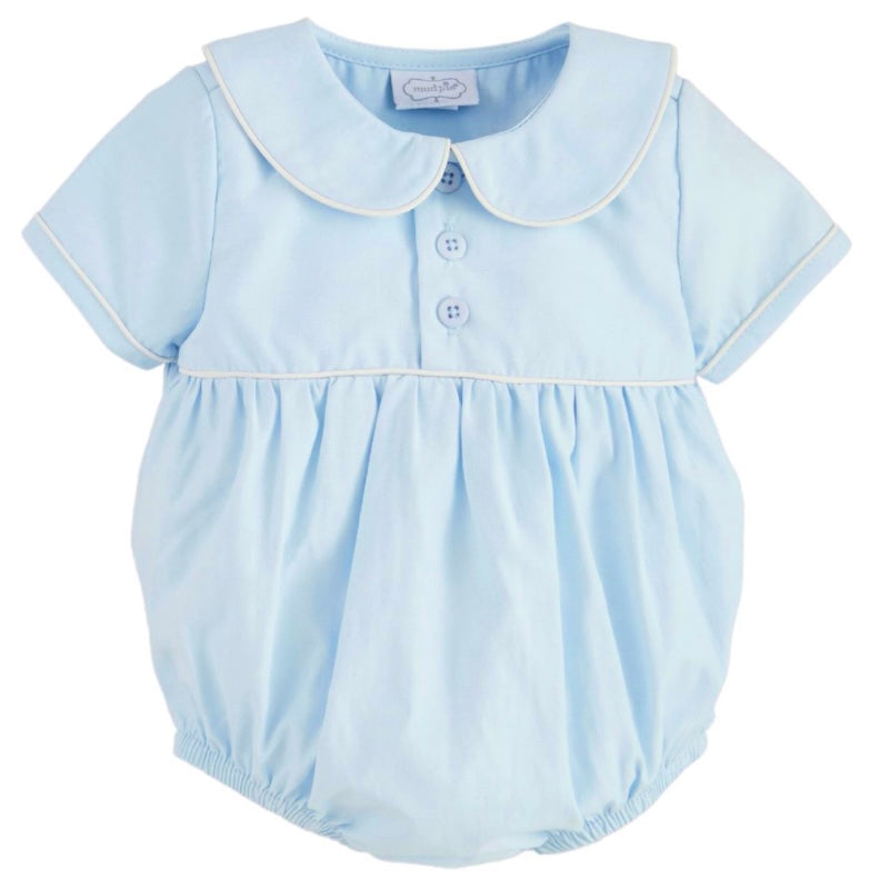 Mud Pie Infant Blue Poplin Bubble