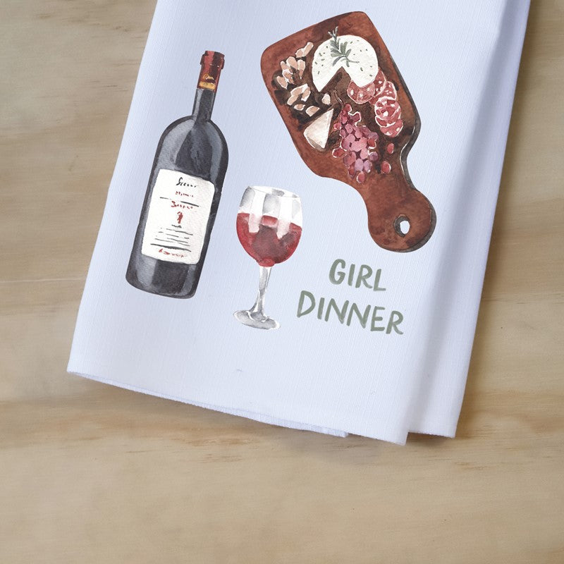 Girl Dinner Tea Towel