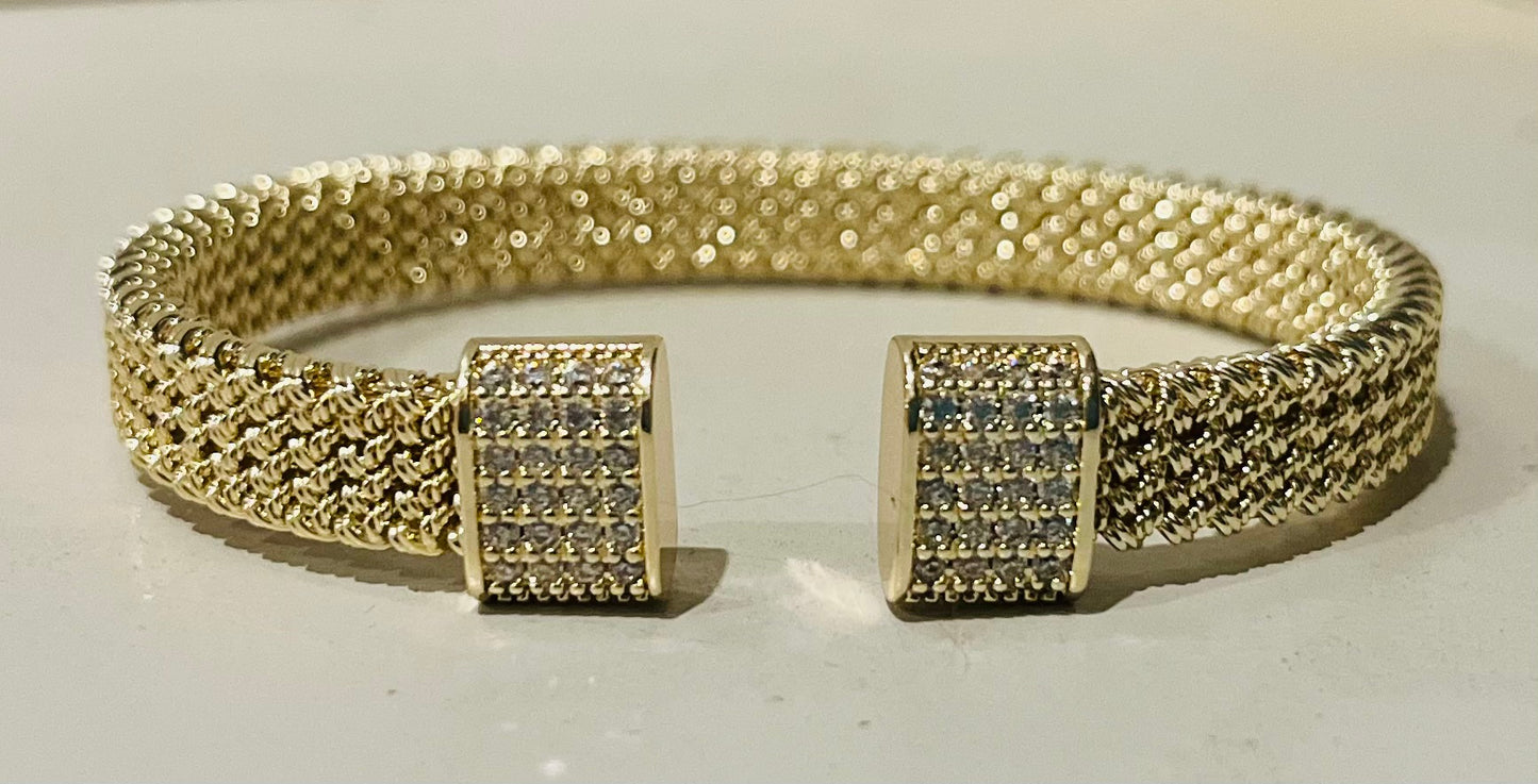 Gold CZ Bangle