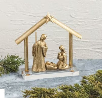 Gold Resin Nativity Display