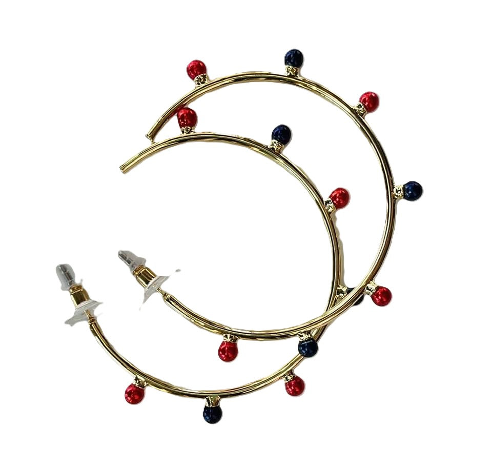 Michelle McDowell Harlow Earrings Red & Blue