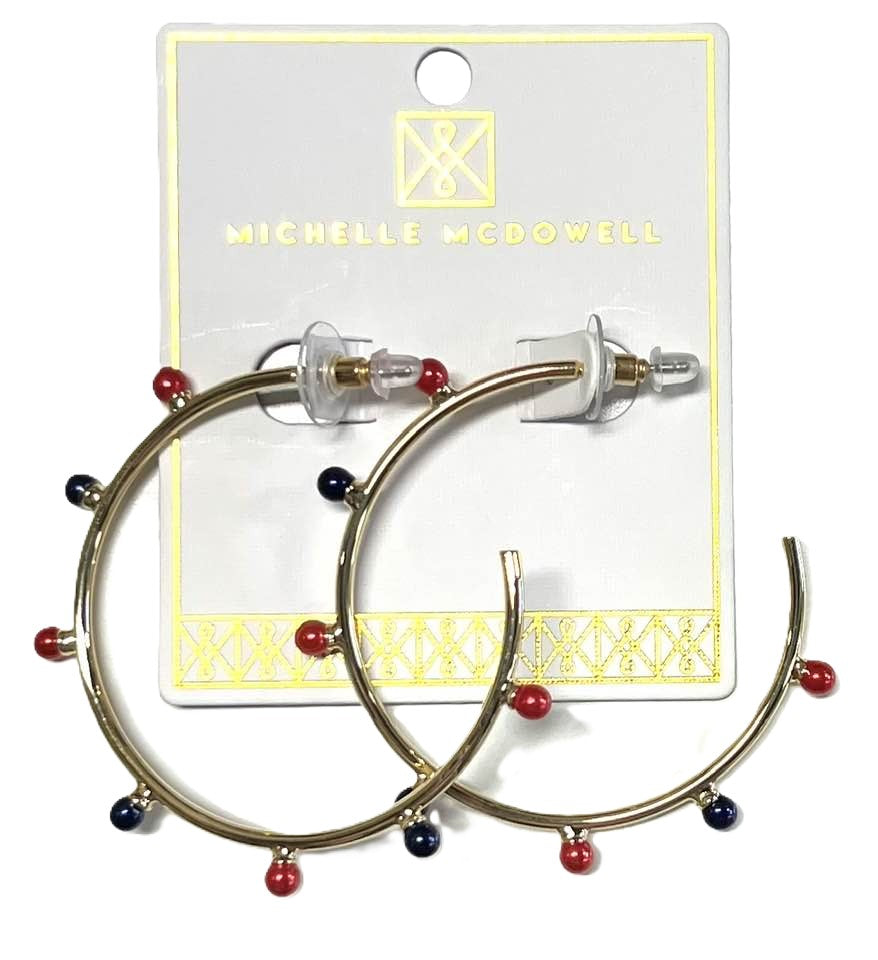 Michelle McDowell Harlow Earrings Red & Blue