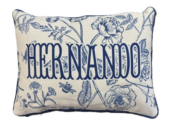 Hernando Blue/White Pillow