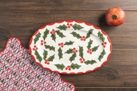 Holly Serving Platter